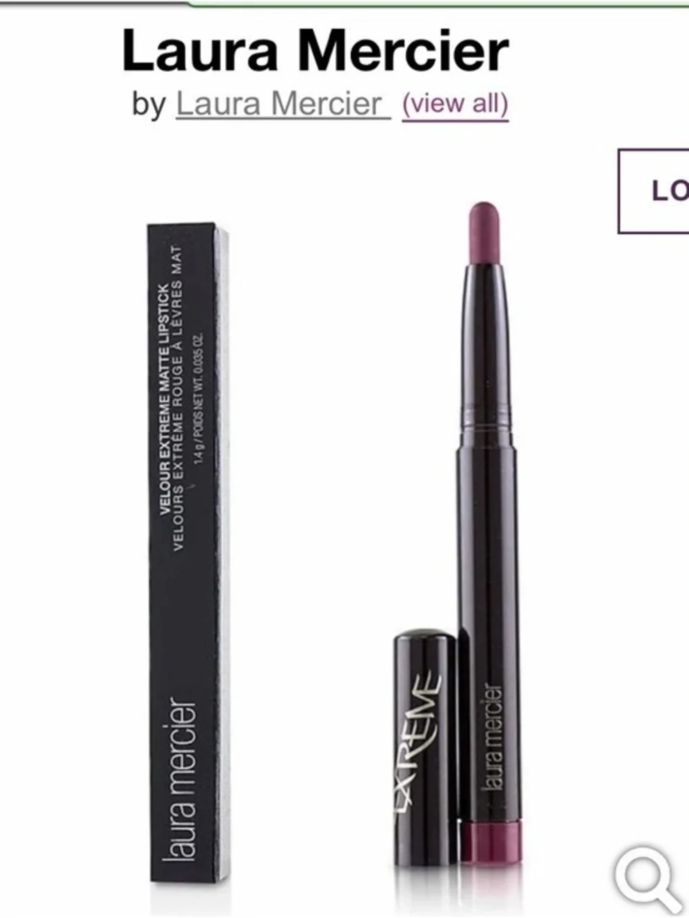 laura mercier FATALE Velvet Extreme Matte Lipstick Stick — Mauve Plum